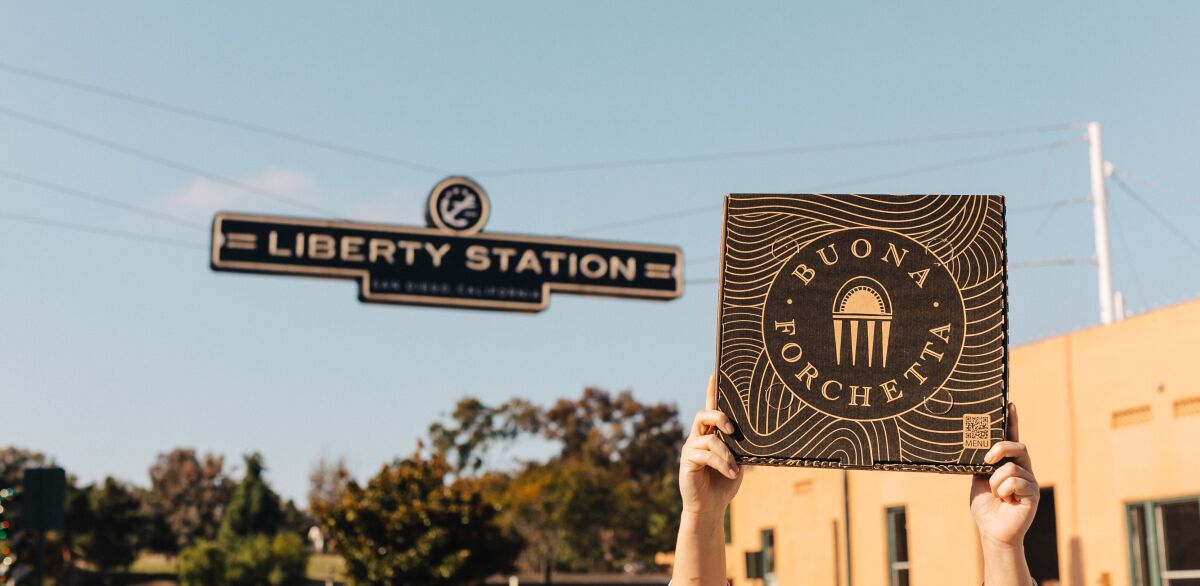 Officine Buona Forchetta offers pizza, pasta and more at Point Loma's Liberty Station.