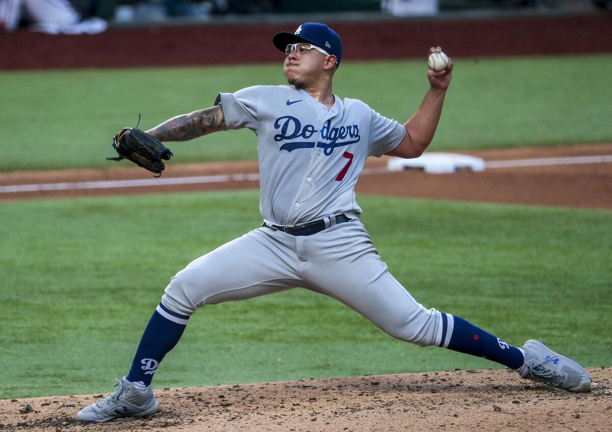 Julio Urias pitched five innings in NLCS Game 3, so it's unlikely he'll take the mound again in the series. 