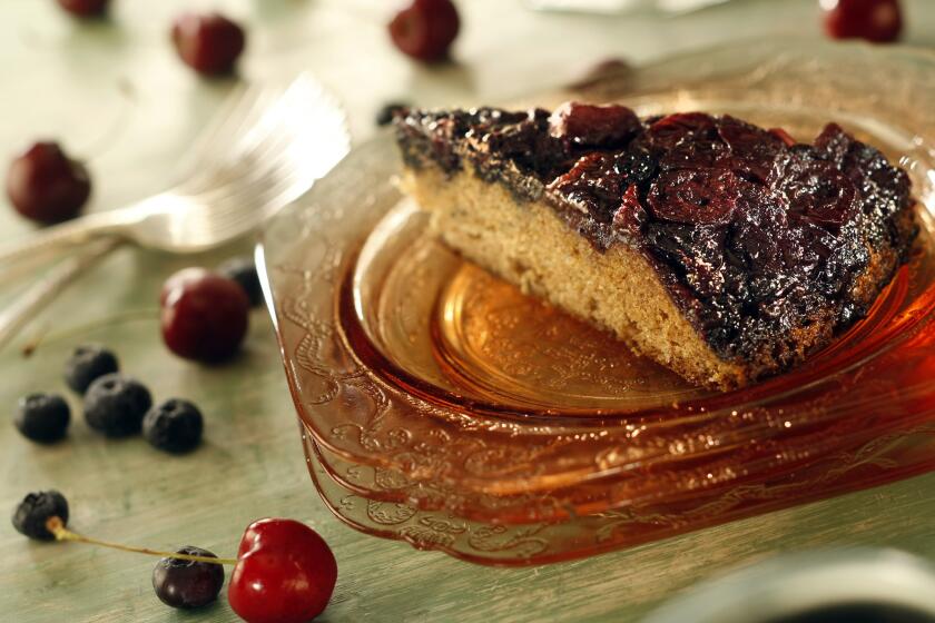 Recipe: Spiced cherry and blueberry upside-down cake