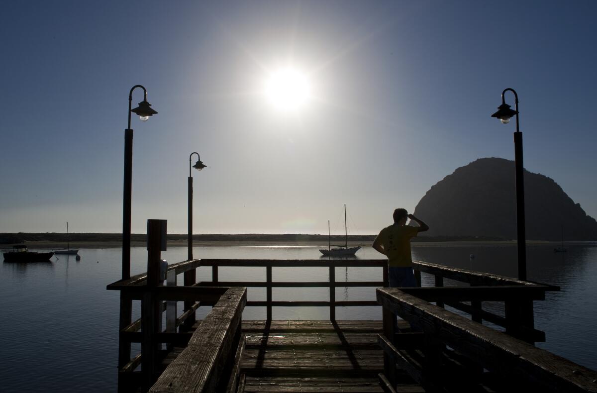 X marks the spot where some people come to pop the question within view of Morro Rock.