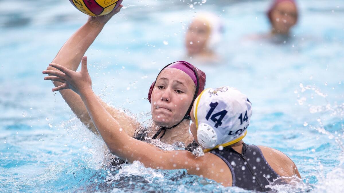 Laguna Beach's Nicole Struss, shown shooting against Rancho Cucamonga Los Osos on Feb. 1, helped the Breakers win the inaugural Surf League title.