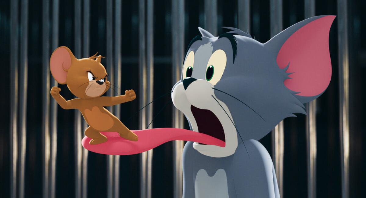  una escena de la película animada "Tom & Jerry" que será estrenada en 2021. 