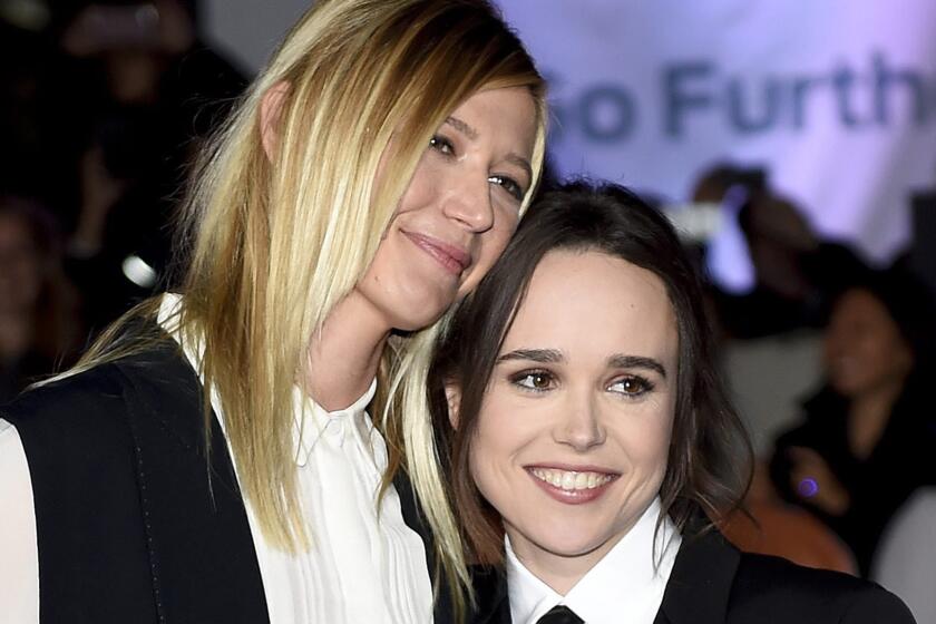 Ellen Page, right, walked the red carpet at the Toronto International Film Festival premiere of "Freehald" with her artist-girlfriend Samantha Thomas on Sunday.