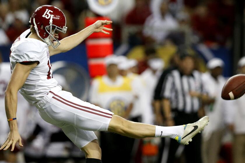 Punter JK Scott has been a weapon for Alabama, continually pinning opponents deep in their own territory with his precision accuracy.