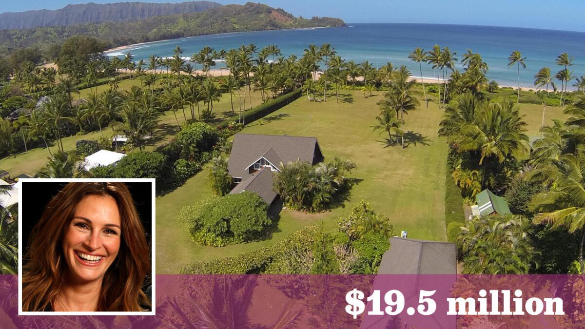 Julia Roberts has lowered the price on her home in Kauai, Hawaii, to $19.5 million.