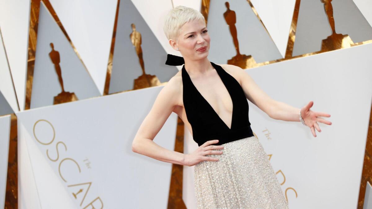Michelle Williams appears at the 89th Academy Awards on Feb. 26.