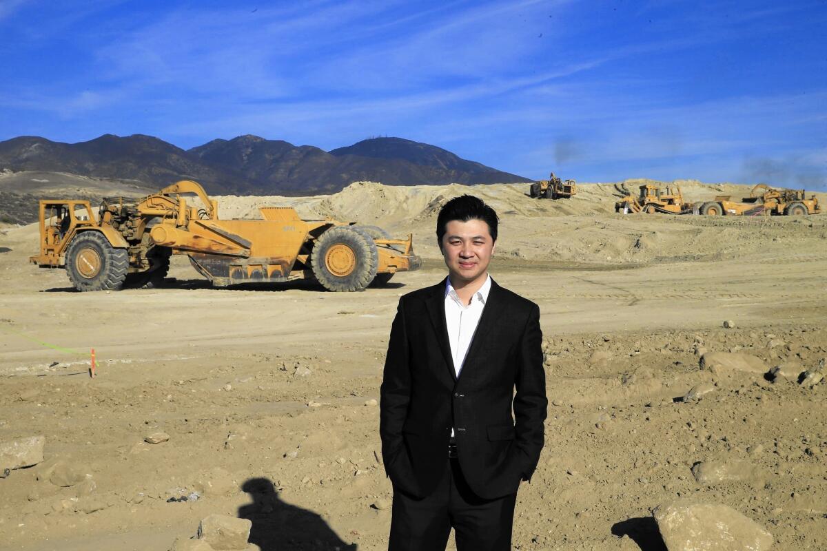 John Ho, chief executive of Chinese home builder Landsea's U.S. subsidiary, stands at the Lake Forest site where the company plans to develop a 550-home community.