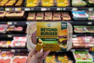 A package of Beyond Meat's new burger, which contains less saturated fat and sodium than prior versions. (Beyond Meat)