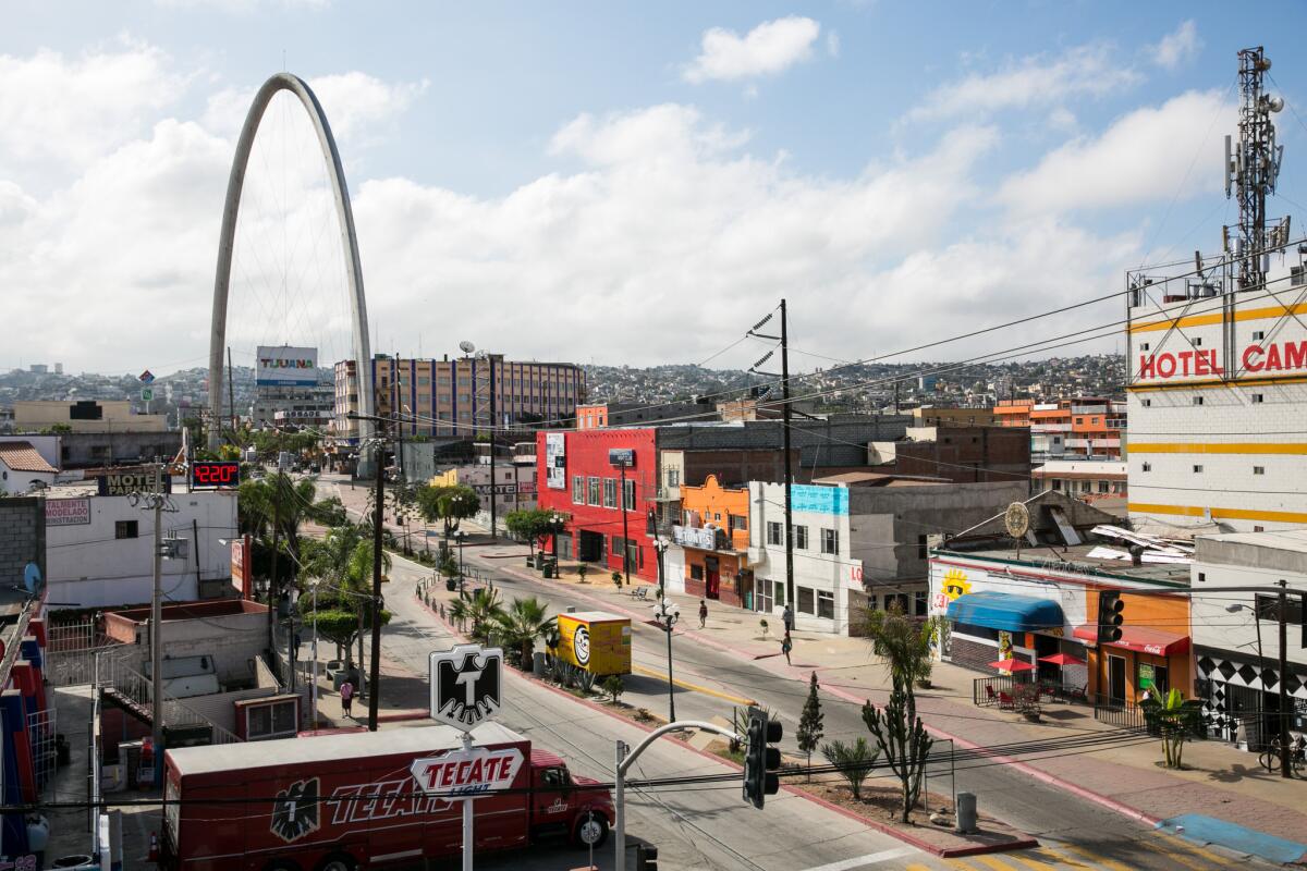 TIJUANA, BAJA CALIFORNIA -- THURSDAY, OCTOBER 15, 2015: The scene in downtown Tijuana, Baja California, on Oct. 15, 2015. (Marcus Yam / Los Angeles Times)