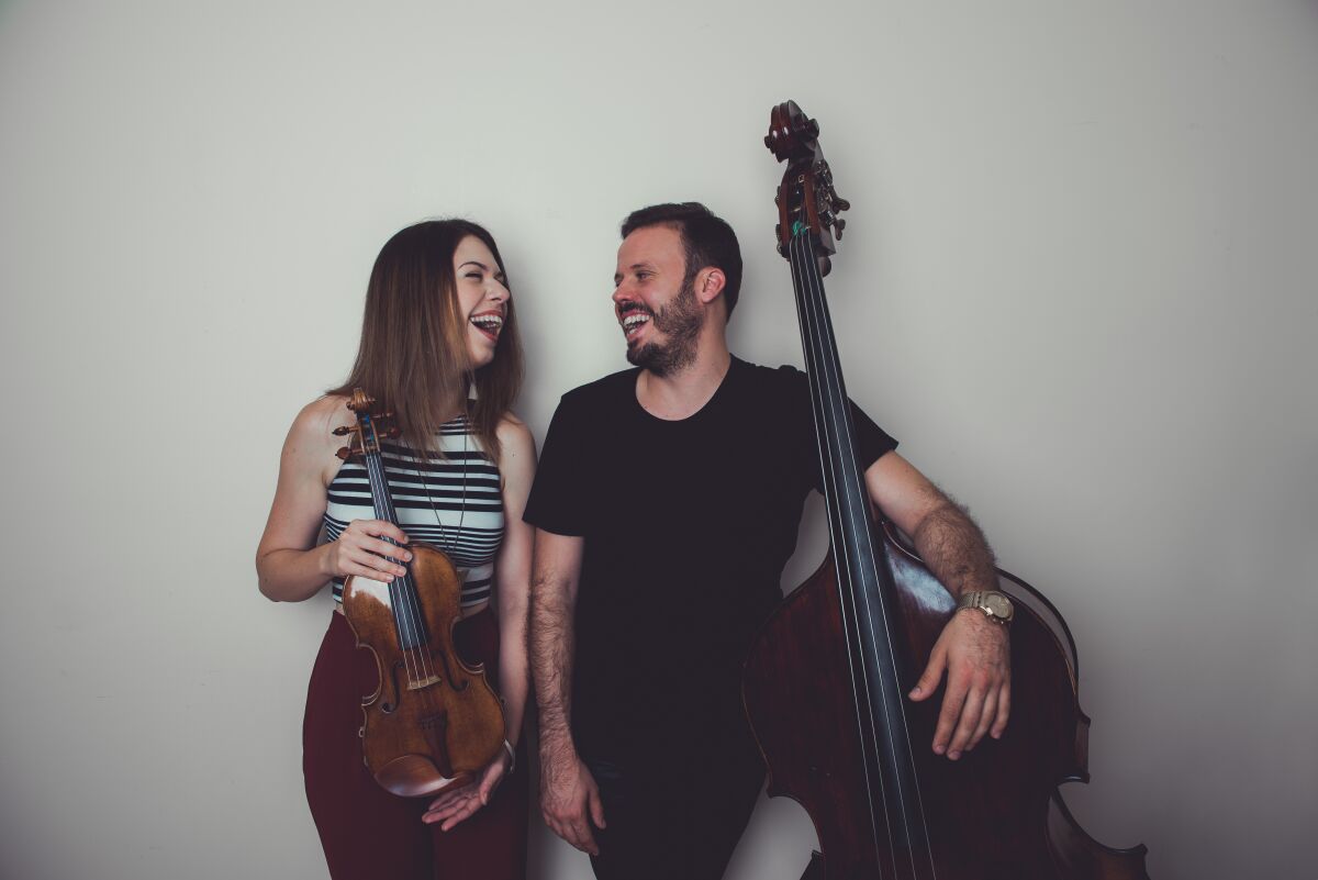 SummerFest violinist Tessa Lark and contrabassist Michael Thurber.