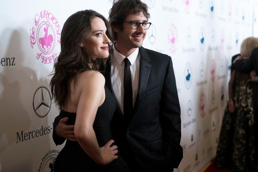 Kat Dennings and Josh Groban have reportedly broken up. Here, they're at the 2014 Carousel of Hope Ball at the Beverly Hilton Hotel.