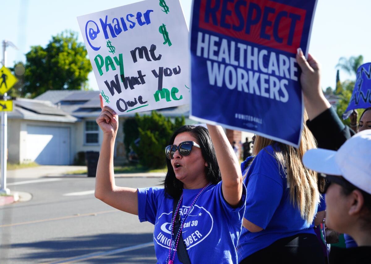 Kaiser healthcare unions say weeklong strike possible early next