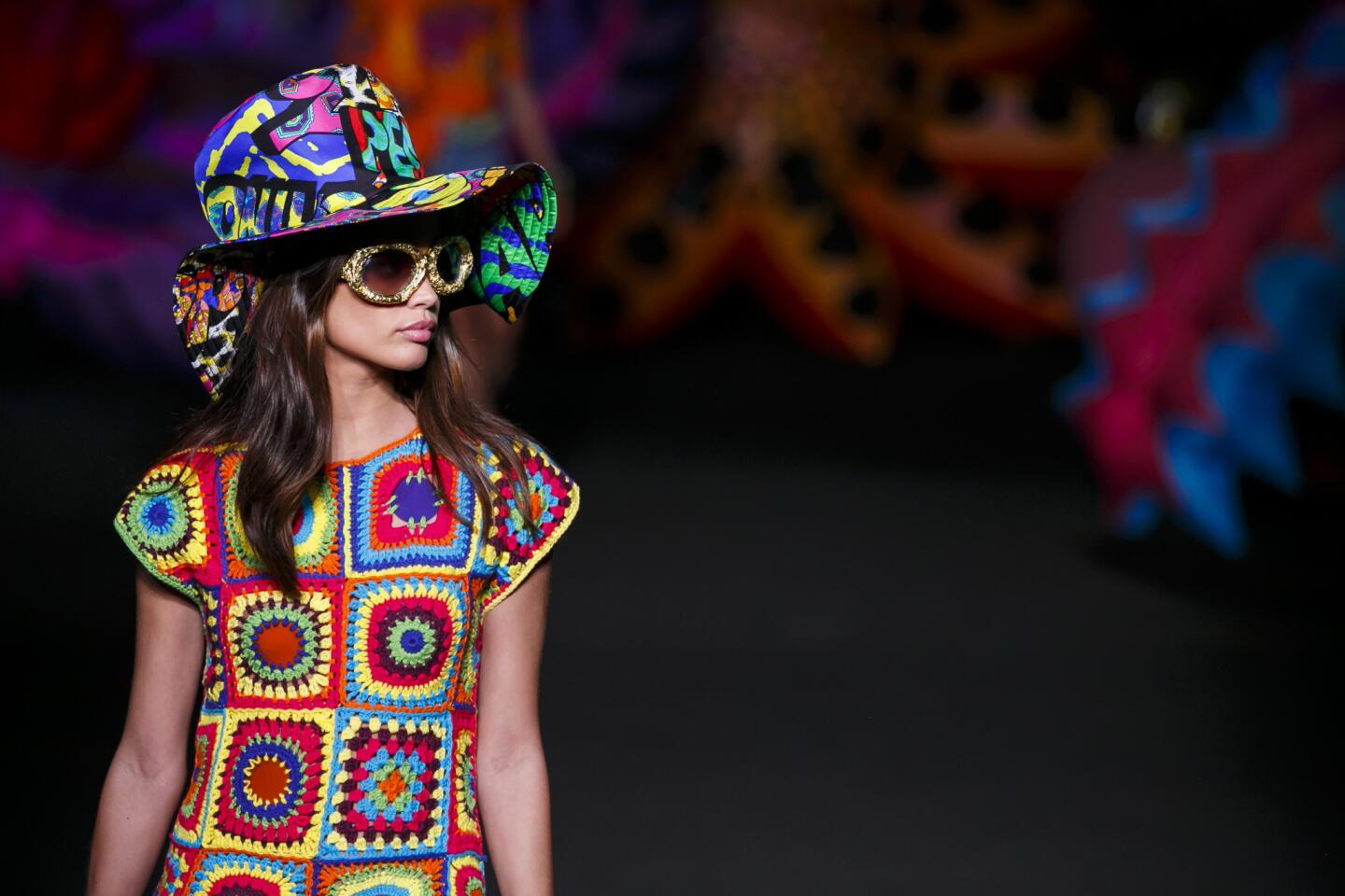 It's a psychedelic love-in at the Moschino show presented at Made LA on June 10.