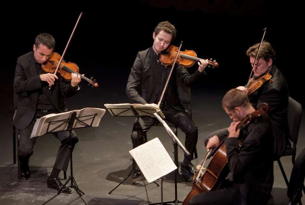 The Ebene Quartet performs at Caltech's Beckman Auditorium in 2011.