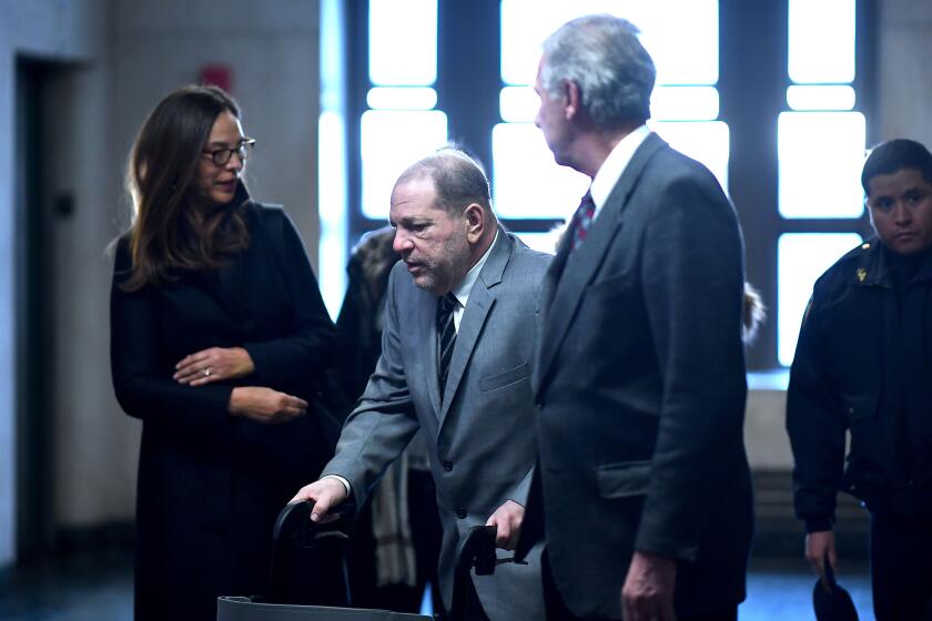 Harvey Weinstein arrives to the Manhattan Criminal Court, on January 31, 2020 in New York City. (Photo by Johannes EISELE / AFP) (Photo by JOHANNES EISELE/AFP via Getty Images)