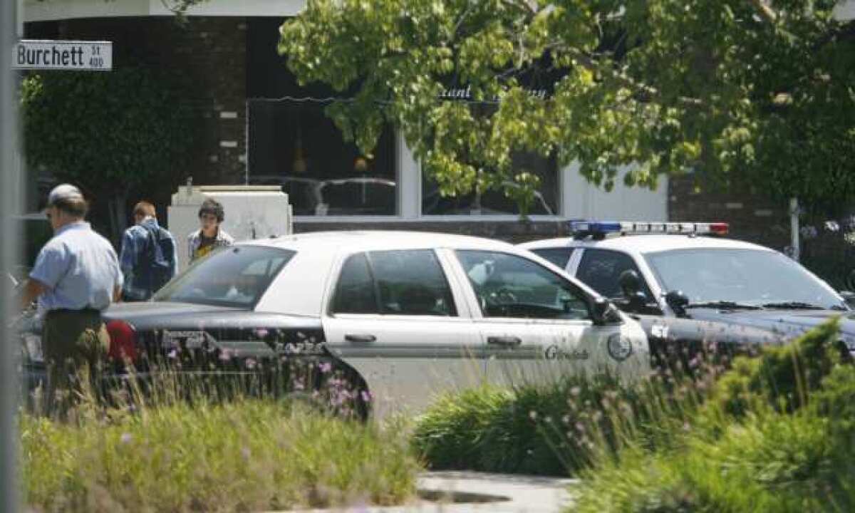 Glendale Police block off streets in a neighborhood where a shooting took place near Fremont Park in Glendale.