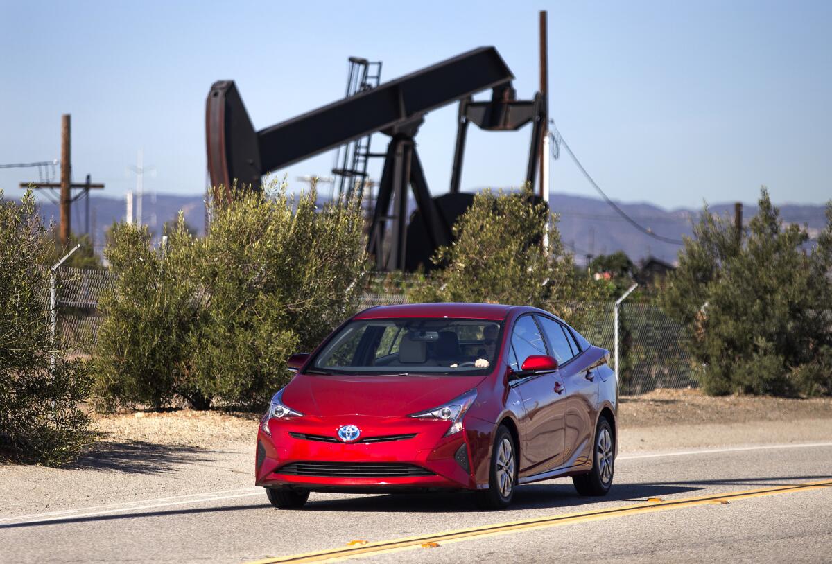 Toyota Motor Corp. recalled 340,000 Prius cars due to a defect in their parking brake. The gas-electric hybrid, pictured in this file photo, is a popular Toyota vehicle.