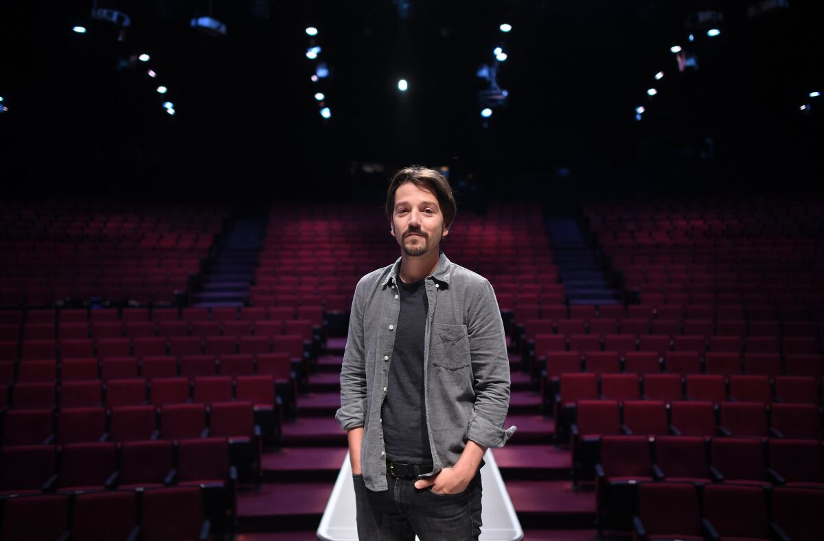 Actor Diego Luna in the Mexico City theater where he is starring in the hit play "Privacidad," or "Privacy."