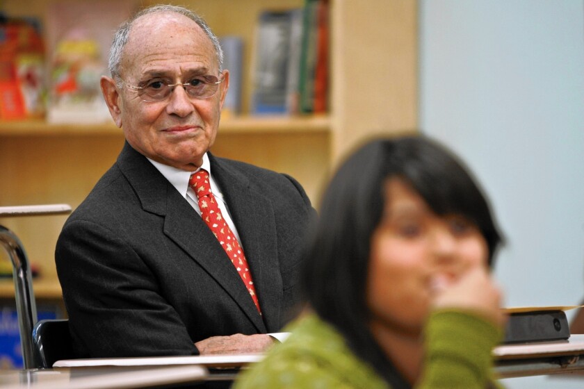 Ramon C. Cortines, shown in December 2009, is returning to lead L.A. Unified for the third time, after serving as district head in 2000 and from 2008 to 2009.