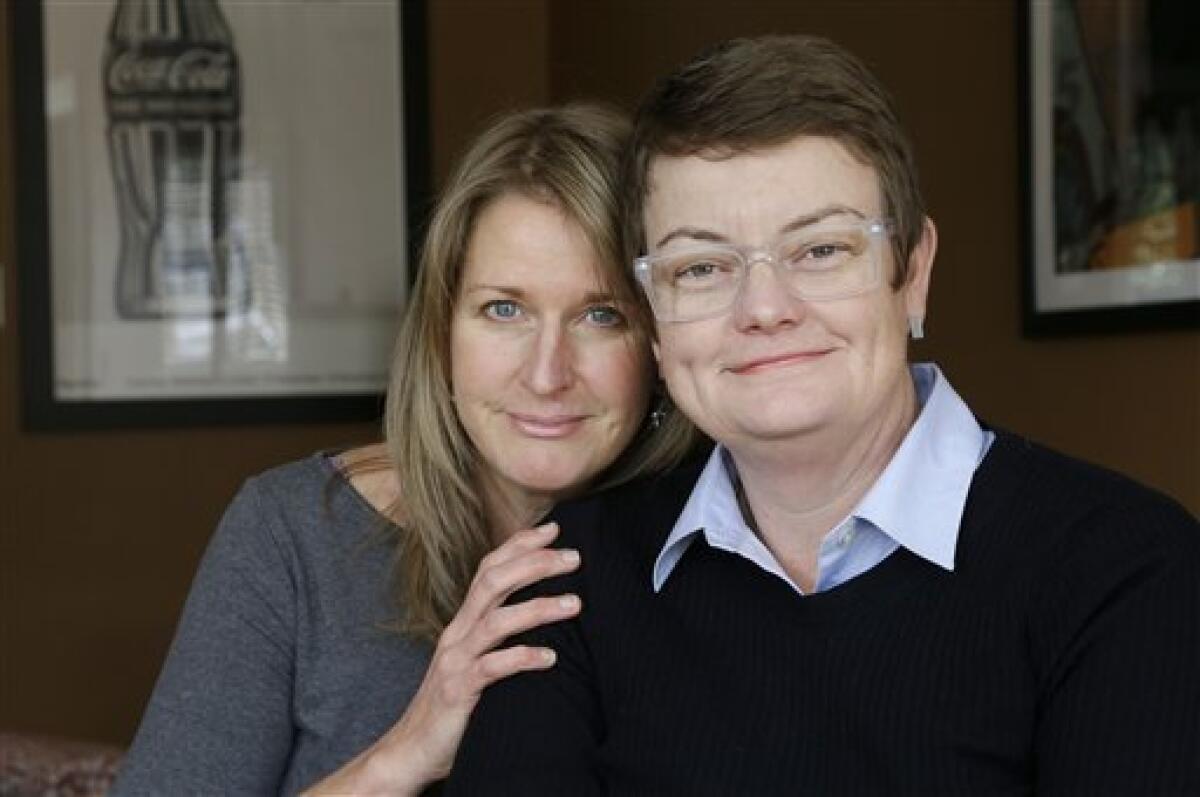 AP interview: Lesbian couple in gay marriage case - The San Diego  Union-Tribune