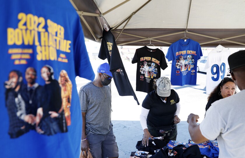 Super Bowl merchandise sidewalk sales