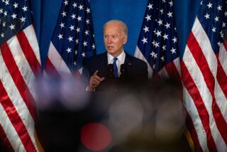 WASHINGTON, DC - NOVEMBER 02: President Joe Biden delivers remarks on preserving and protecting democracy as Election Day approaches at the Columbus Club at Union Station on Wednesday, Nov. 2, 2022 in Washington, DC. (Kent Nishimura / Los Angeles Times)