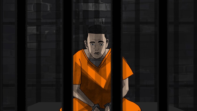 A still from the movie “The Wrong Man”