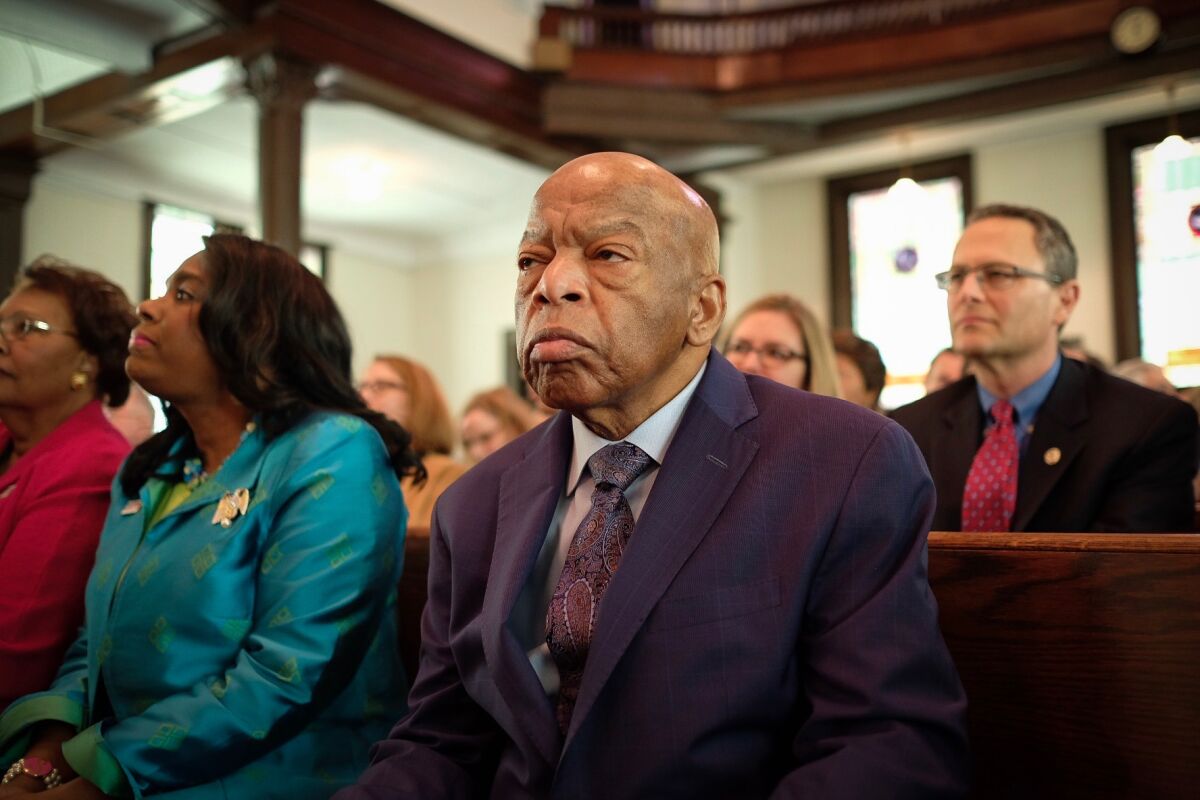  Rep. John Lewis in the Nashville Public Library in Tennessee in a scene from "John Lewis: Good Trouble." 