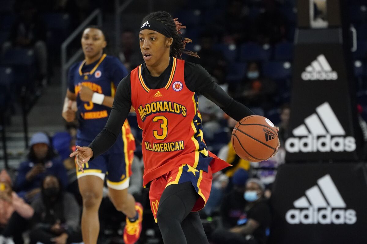 Las Vegas Spring Valley standout Aaliyah Gayles plays in the McDonald's All-American girls basketball game.