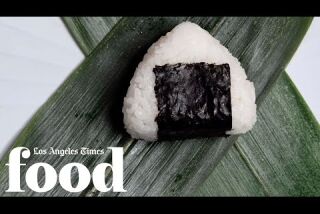 Michelin-starred n/naka chefs make onigiri, Japanese comfort food
