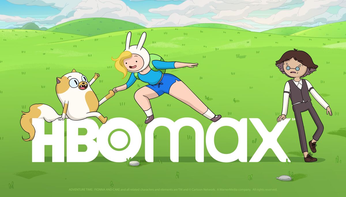 A cartoon cat holding hands with a cartoon woman, standing next to another cartoon person in a grassy field