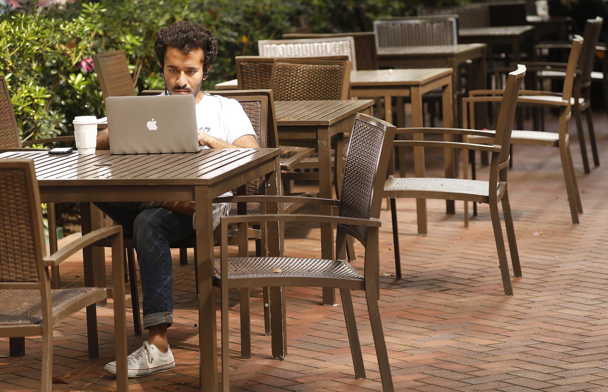Fares Maimani, a Mechanical Engineering PhD student, came to the campus for some research work at USC campus, where classes are being held online.