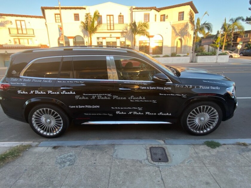 This vehicle has been seen parked in front of American Pizza Manufacturing on La Jolla Boulevard in recent months.