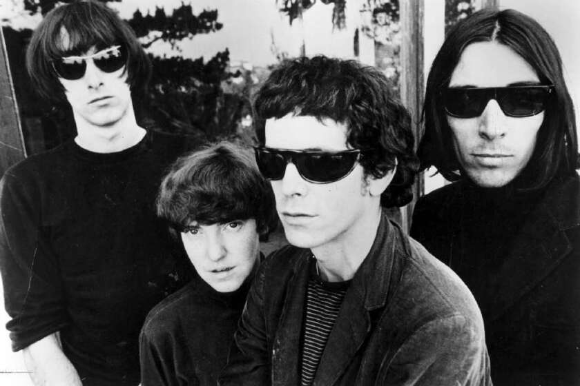 The Velvet Undergound in 1967: Sterling Morrison, Maureen Tucker, Lou Reed and John Cale