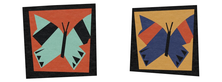 Illustration of a few butterflies.