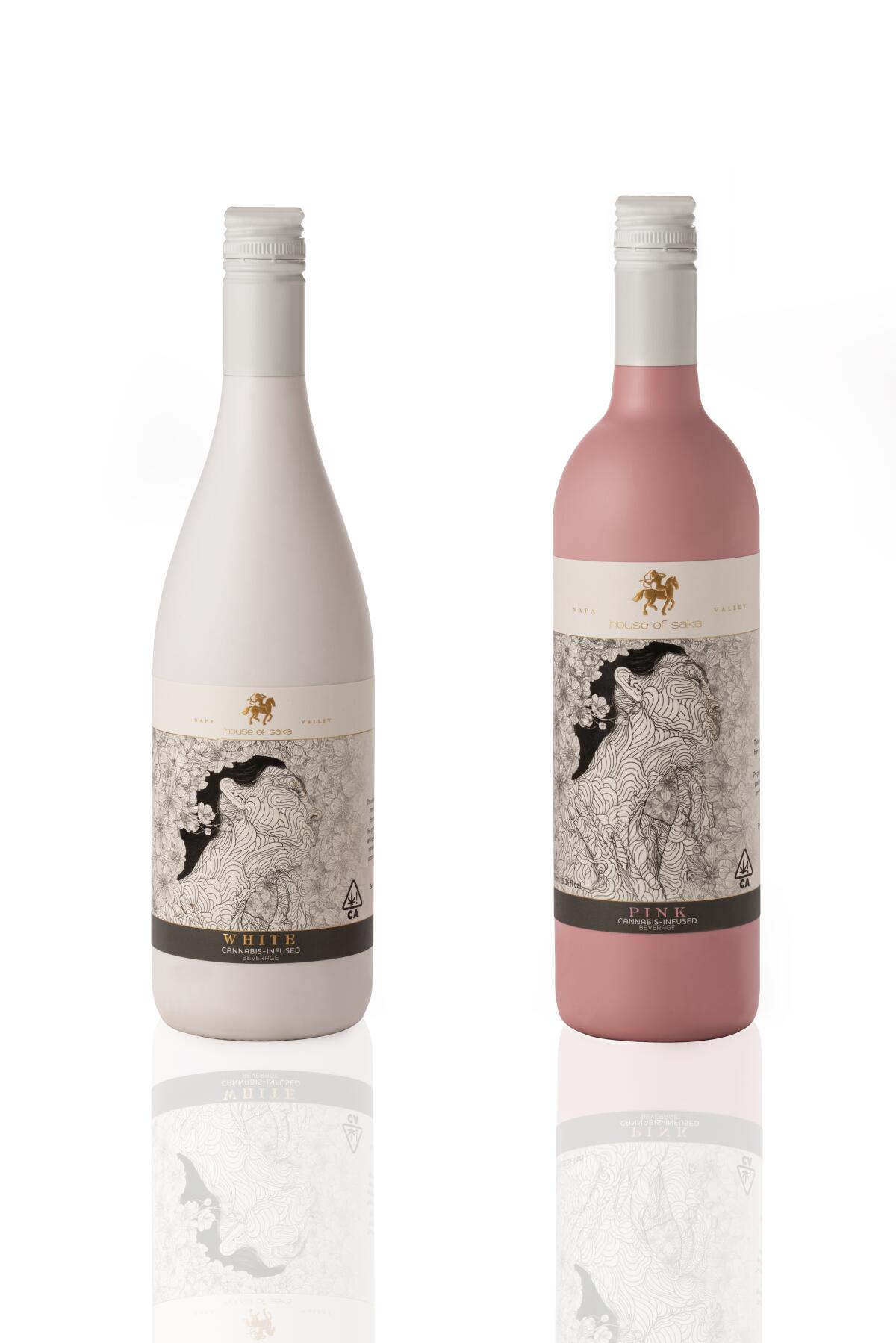 Two bottles that resemble wine bottles.