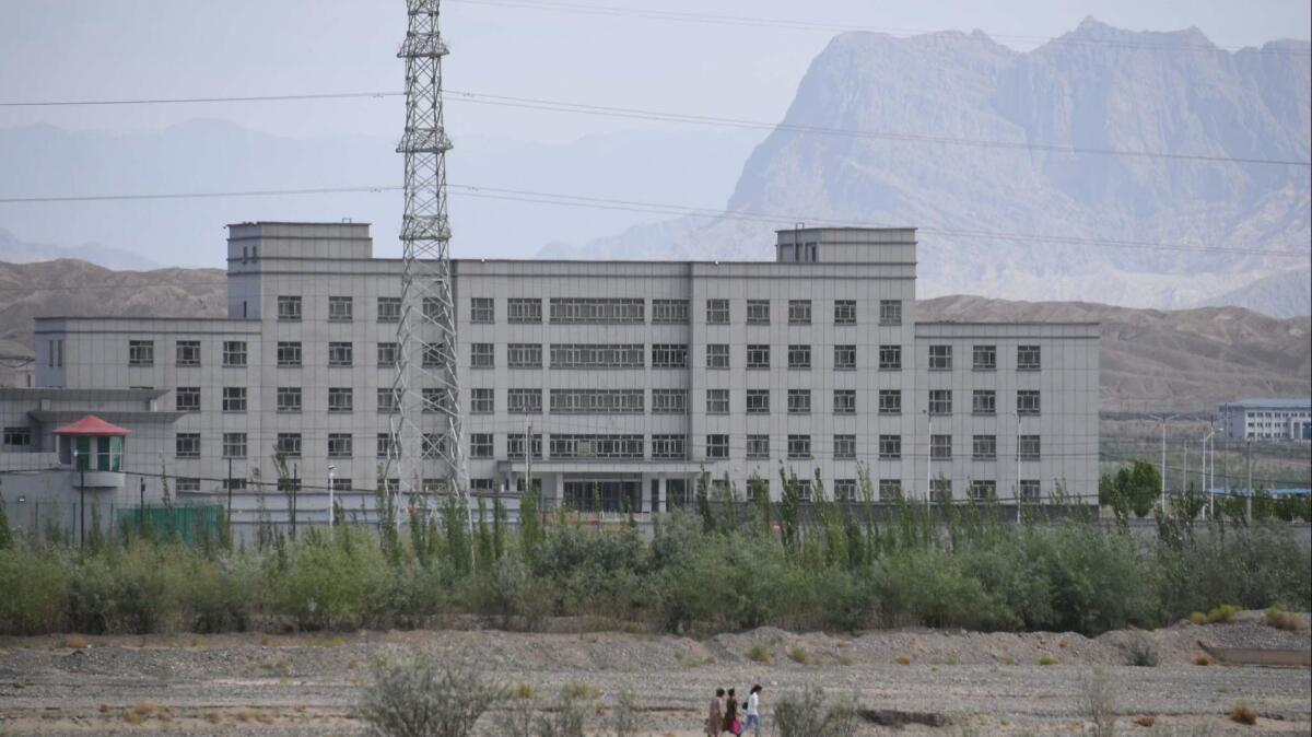 A facility believed to be a re-education camp where mostly Muslim ethnic minorities are detained, in Artux, north of Kashgar in China's western Xinjiang region, on June 2.