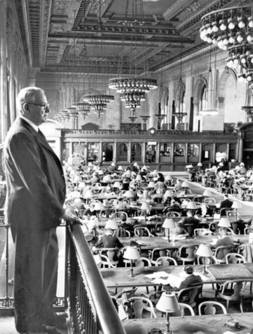 William Bergquist and the reading room of the Public Library Of New York.