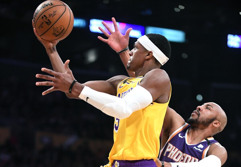 Rajon Rondo Delivers His Best Game Of The Season As Lakers Beat Suns Los Angeles Times