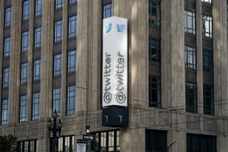 FILE - Twitter headquarters is shown in San Francisco on Nov. 4, 2022. Elon Musk has hinted that Twitter might not keep its headquarters in San Francisco forever. Speaking virtually, Tuesday, May 23, 2023, at the Wall Street Journal’s CEO Council Summit in London, Musk gave a noncommittal answer to an interviewer’s question about whether the company will stay in the California city. (AP Photo/Jeff Chiu, File)