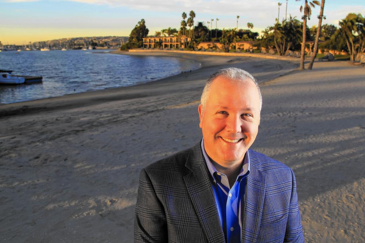 Robert Gleason is president of Evans Hotels, which already has two Mission Bay resorts near SeaWorld and will partner with the San Diego marine park in building a branded SeaWorld hotel.