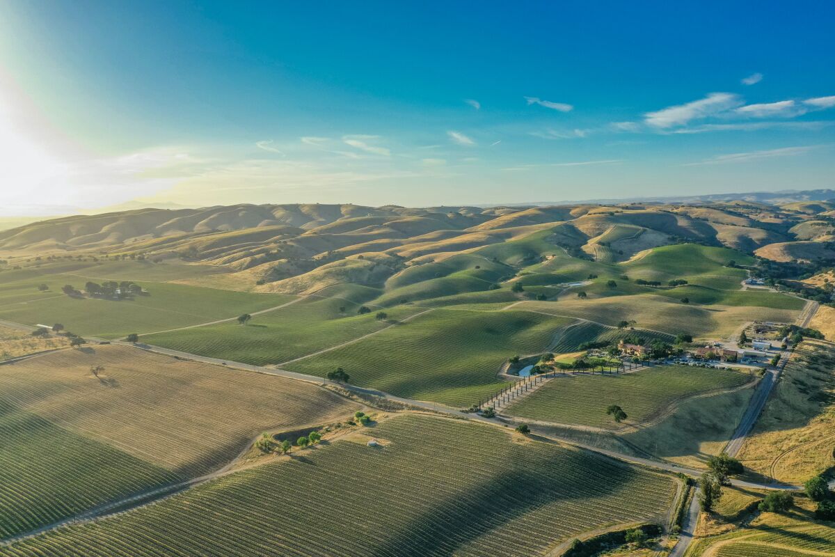 The 164-acre compound in Paso Robles produces 12 grape varietals and 30,000 cases of wine per year.
