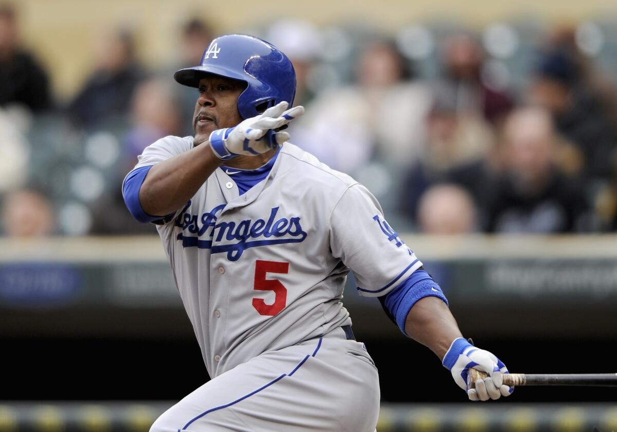 The Dodgers put Juan Uribe on the disabled list Wednesday.
