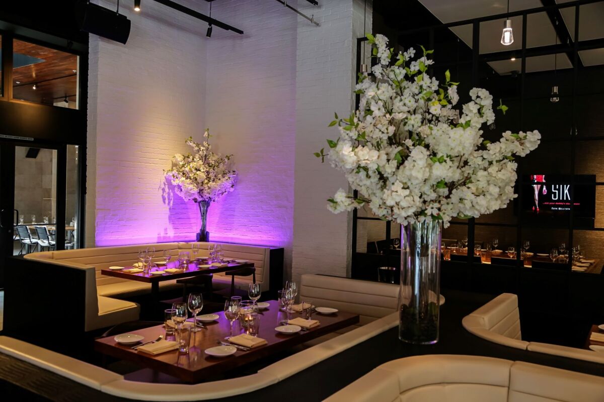 STK San Diego's glamorous dining room is a apt showcase for its cuisine. 