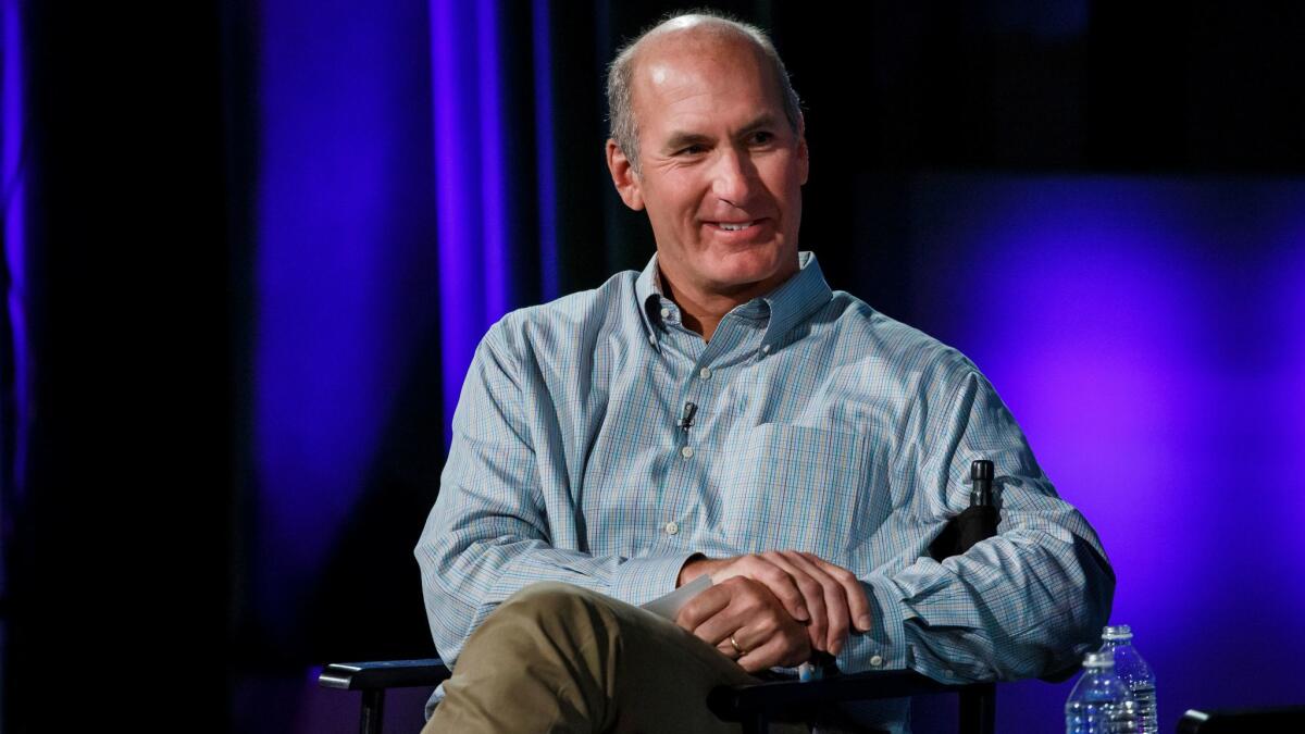 AT&T Chief Executive John Stankey at a panel discussion at Warner Bros. studios in Burbank in 2017.
