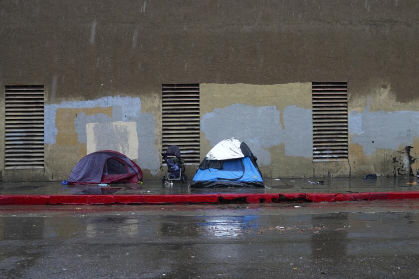 San Diego, CA - March 30: On Saturday, March 30, 2024, in San Diego, CA, a few encampments remain in downtown along 16th Street. (Nelvin C. Cepeda / The San Diego Union-Tribune)