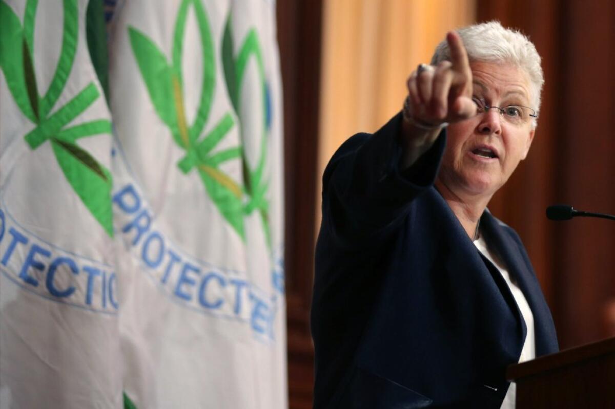 U.S. Environmental Protection Agency Administrator Gina McCarthy is seen in Washington earlier this month.