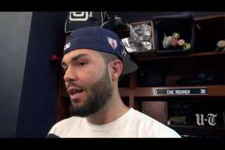 Padres 1B Eric Hosmer on reporting to camp and the possibility of Harper and Machado 
