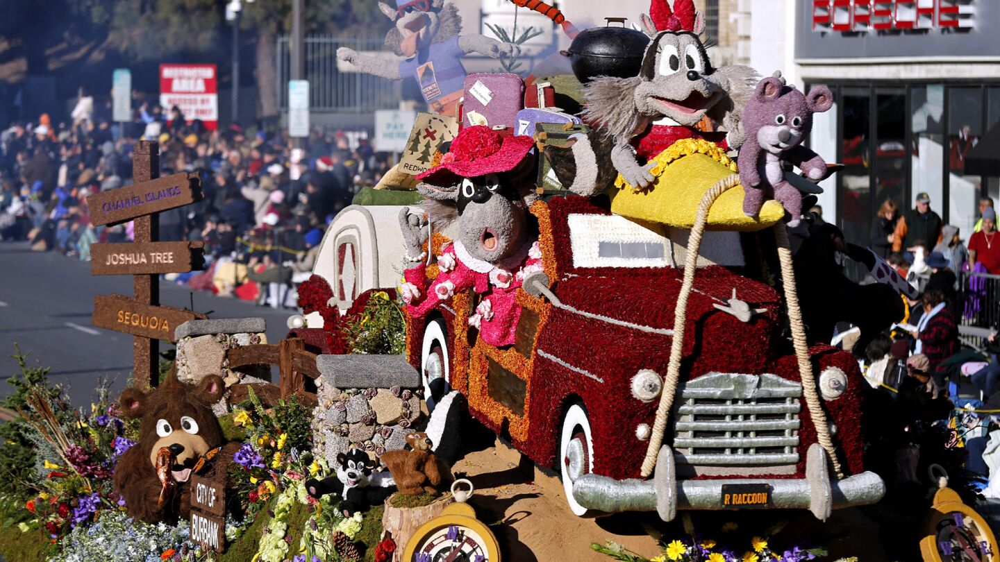 Burbank Tournament of Roses Assn.'s "Are We There Yet?" float during the 2016 Rose Parade.