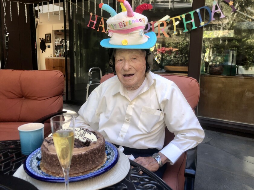 Morrie Markoff at his 108th birthday celebration.
